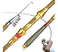 GLigeT Fishing Rod 1,8-3,6 M Top Calidad Telescopio Pesca Caña de Pesca M Power Carbon Fiber Pole Viaje Varilla de Carpa Pesca Pesca Tackle (2.4 m)