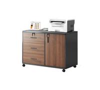 GLigeT Hogar Aparador de Escritorio, archivador, gabinete for Impresora, Almacenamiento móvil, cajón con Cerradura(A)