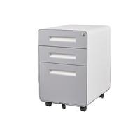 GLigeT Hogar Archivador bajo de Acero con Cerradura for Oficina, Color sólido, Esquinas Redondeadas(Grey)