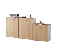 GLigeT Hogar Archivador Corto de Madera con Cerradura, Armario Almacenamiento for Oficina, Datos y artículos Diversos