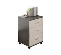 GLigeT Hogar Archivador de Madera Grueso for Debajo del Escritorio, Mueble Oficina móvil, Armario Almacenamiento con Cerradura Simple, mesita Noche for Dormitorio(Negro)
