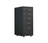 GLigeT Hogar Archivador de Oficina Gran Capacidad 5 Capas Gabinete Organizador Datos Multifuncional Cajonera Acero Laminado en frío Engrosada Almacenamiento(Negro)