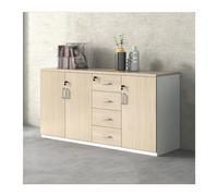 GLigeT Hogar Archivador Gabinete de Almacenamiento Madera Tres Puertas con Cuatro gabinetes Datos archivador Oficina 1,6 Metros Cerradura