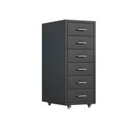 GLigeT Hogar Cajonera de Acero Laminado en frío Engrosado, 6 Capas gabinetes Almacenamiento Gran Capacidad, archivadores Oficina, gabinete Organizador Datos Multifuncional(Negro)