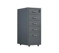 GLigeT Hogar Cajonera de Acero Laminado en frío Engrosado Gabinete Almacenamiento Organizador Datos Multifuncional archivador Oficina Gran Capacidad 5 Capas(Grey)