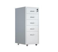 GLigeT Hogar Cajonera de Acero Laminado en frío Engrosado Gabinete Almacenamiento Organizador Datos Multifuncional archivador Oficina Gran Capacidad 5 Capas(Blanco)