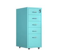 GLigeT Hogar Cajonera de Acero Laminado en frío Engrosado Gabinete Almacenamiento Organizador Datos Multifuncional archivador Oficina Gran Capacidad 5 Capas(Blue)