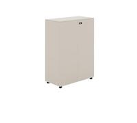 GLigeT Hogar Gabinete bajo Blanco for Sala de conferencias, despensa, Oficina, archivador, Mueble Divisor con Cerradura