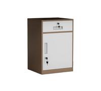 GLigeT Hogar Gabinete Corto de Oficina Almacenamiento Multifuncional Archivos cajones Acero Debajo del Escritorio con gabinete Cerradura, 1,2 mm(Bruin)