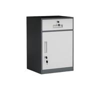 GLigeT Hogar Gabinete Corto de Oficina Almacenamiento Multifuncional Archivos cajones Acero Debajo del Escritorio con gabinete Cerradura, 1,2 mm(Grey)