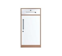 GLigeT Hogar Gabinete de Almacenamiento Oficina Acero, 85 cm Altura, Gran Capacidad, gabinete for el hogar, archivador con cajones(Bruin)