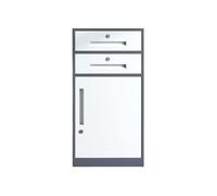 GLigeT Hogar Gabinete de Almacenamiento Oficina Acero Engrosado, gabinete 85cm Altura, cajón archivador for el hogar Gran Capacidad(Grey)