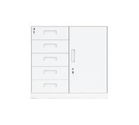 GLigeT Hogar Gabinete de Datos for Sala Archivos 1,2 mm, cajón for Estar, Organizador Almacenamiento, gabinete Oficina, pequeño con Cerradura(Blanco)