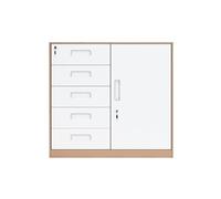 GLigeT Hogar Gabinete de Datos for Sala Archivos 1,2 mm, cajón for Estar, Organizador Almacenamiento, gabinete Oficina, pequeño con Cerradura(Bruin)