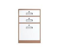 GLigeT Hogar Gabinete Organizador de Datos Archivos Oficina gabinete cajones Gran Capacidad 3 Niveles Almacenamiento balcón con cerraduras(Bruin)