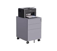 GLigeT Hogar Práctico gabinete móvil Gabinete de Archivos Acero Almacenamiento Oficina Debajo la Mesa Móvil con Bloqueo cajones Datos(Grey)