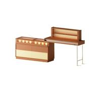 GLigeT Joyas Juego de tocador Vintage Madera Maciza - Elegante Mesa Maquillaje Esquina Francesa con gabinete Almacenamiento