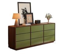 GLigeT Multifunción Cajonera de Madera Retro, cómoda 9 cajones, Almacenamiento Dormitorio for Armario, Pasillo(Medio)