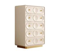 GLigeT Multifunción Cajonera Francesa con 5 cajones Dormitorio Tocador de Almacenamiento Cajones Altos Madera Maciza Sala Estar Gabinete Entrada