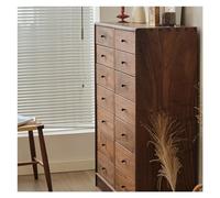 GLigeT Multifunción Gabinete de Puerta for Sala Estar, cajón Almacenamiento Multicapa for el hogar, Dormitorio, gabinete Troncos Gran Capacidad(Walnut)