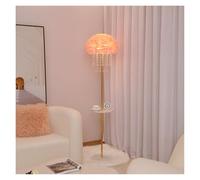 GLigeT Multifunción Lámpara de pie plumas con mesa, lámpara romántica 63,78 pulgadas altura for sala estar, dormitorio, oficina y otra iluminación Oficinas(Pink)