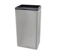 GLigeT Paragüero de metal, paragüero independiente, cubo paragüero para casa, entrada, oficina, hotel y supermercado (color: plateado)