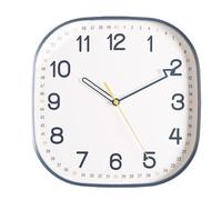 GLigeT Reloj de Pared Cuadrado silencioso con Marco Azul. Funciona Pilas. Combina y CREA libremente Relojes Decorativos(10 Inches)