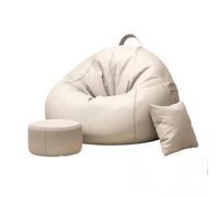GLigeT Salas de Estar Puf con otomana y Bolsillo for salón, Dormitorio(Blanco,Grande)