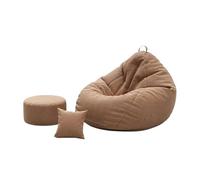 GLigeT Salas de Estar Puf con otomana y Tumbona Tipo Almohada for Dormitorio Sala de Estar(Bruin,Pequeño)