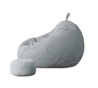 GLigeT Salas de Estar Puf con sofá Perezoso otomano y Bolsillo Lateral for Sala de Estar salón(Grey,Grande)