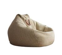GLigeT Salas de Estar Puf con sofá Perezoso patrón de Rayas otomana for Sala Estar y Dormitorio(Yellow,Grande)