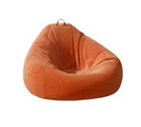 GLigeT Salas de Estar Puf for Adultos con Respaldo Alto, sofá Perezoso for salón y Sala de Estar(Orange,Pequeño)