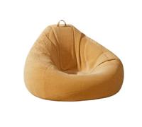 GLigeT Salas de Estar Puf for Adultos con Respaldo Alto, sofá Perezoso for salón y Sala de Estar(Yellow,Pequeño)