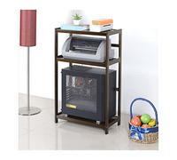 GLigeT Ventilación Soporte de Torre for PC 3 Niveles, Soporte for Impresora bambú con Almacenamiento Suelo Práctico(Bruin,51 * 26 * 81cm)