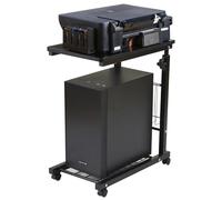 GLigeT Ventilación Soporte de Torre for PC Altura Ajustable, Soporte Impresora con for CPU móvil 2 Niveles, for Caja Ruedas giratorias for Oficina en casa Práctico