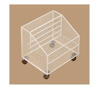 GLigeT Ventilación Soporte de Torre for PC móvil, Estante Almacenamiento Debajo del Escritorio Metal CPU con Ruedas Bloqueo Práctico(Blanco)