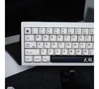 Gliging Teclas negras y blancas de 140 teclas Cherry Profile Keycap DYE-Sub adecuadas para teclado mecánico 60/64/68/104