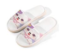 Glilade Pantuflas de casa para mujeres y hombres, antideslizantes, para interiores, con puntera abierta, transpirables, para verano, para dormitorio, lindos libros de lectura de cachorros, Cute Puppy