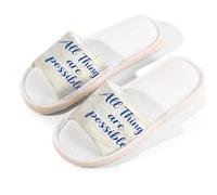 Glilade Pantuflas de casa para mujeres y hombres, antideslizantes, para interiores, puntera abierta, transpirables, de verano, para dormitorio, talla L (todas las cosas son posibles)