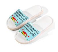 Glilade Pantuflas de casa para mujeres y hombres, antideslizantes, para interiores, puntera abierta, transpirables, de verano, para dormitorio, talla M (libros de lectura)