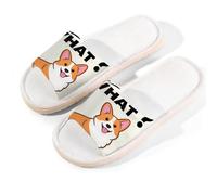 Glilade Pantuflas de casa para mujeres y hombres, antideslizantes, para interiores, puntera abierta, transpirables, para verano, para dormitorio, adivina quién es el perro, Guess Whos Dogs, 39/40 EU