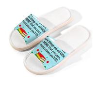 Glilade Pantuflas de casa para mujeres y hombres, antideslizantes, para interiores, puntera abierta, transpirables, de verano, para dormitorio, talla L (libros de lectura)