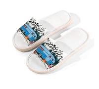 Glilade Pantuflas de casa para mujeres y hombres, antideslizantes, para interiores, puntera abierta, transpirables, de verano, para dormitorio, campista, Camper, 39/40 EU