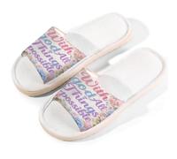 Glilade Pantuflas de casa para mujeres y hombres, antideslizantes, para interiores, puntera abierta, transpirables, de verano, para dormitorio, talla XL (todas las cosas son posibles flores)