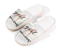 Glilade Pantuflas de casa para mujeres y hombres, antideslizantes, para interiores, puntera abierta, transpirables, de verano, para dormitorio, a las niñas les gustan las jirafas, A las chicas les