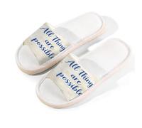 Glilade Pantuflas de casa para mujeres y hombres, antideslizantes, para interiores, puntera abierta, transpirables, de verano, para dormitorio, talla M (todas las cosas son posibles)