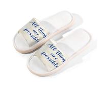 Glilade Pantuflas de casa para mujeres y hombres, antideslizantes, para interiores, puntera abierta, transpirables, de verano, para dormitorio, talla S (todas las cosas son posibles)
