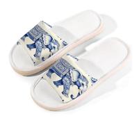 Glilade Pantuflas de casa para mujeres y hombres, antideslizantes, para interiores, puntera abierta, transpirables, de verano, para dormitorio, elefante de loto étnico, mandala, Elefante de loto