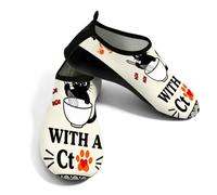 Glilade Zapatos de agua para mujeres y hombres, zapatos de playa para piscina, yoga, surf, Cat Chef Life, 41/42 EU