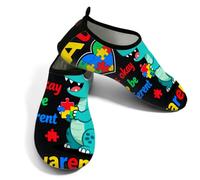 Glilade Zapatos de agua para mujeres y hombres, zapatos de playa para piscina, yoga, surf, Dinosaurio de concienciación sobre el autismo, 42.5/43 EU